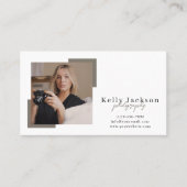 Moderne Trendy Eenvoudige 4 Foto's Fotograaf Visitekaartje (Voorkant)