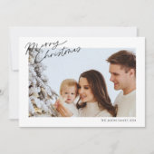 Moderne Trendy eenvoudige kerst collage Foto Feestdagenkaart (Voorkant)