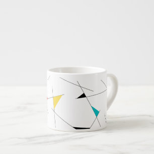 Moderne, trendy, eenvoudige, leuke geometrische gr espresso kop