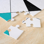 Moderne, trendy, eenvoudige, leuke geometrische gr legpuzzel (Zijkant)