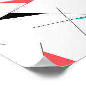 Moderne, trendy, eenvoudige, leuke geometrische gr poster (Hoek)