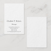 Moderne trendy, eenvoudige professionele minimalis visitekaartje (Voorkant / Achterkant)