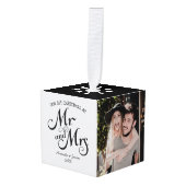 Moderne trendy eerste kerst onlangs getrouwd foto  decoratie (Voorkant hoekig)