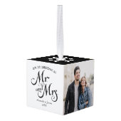 Moderne trendy eerste kerst onlangs getrouwd foto  decoratie (Achter hoekig)