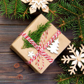 Moderne trendy, effen bruine kerstcadeau cadeaupapier