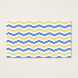 Moderne, trendy, elegant blauw en gele chevron visitekaartjes