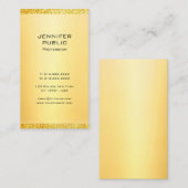 Moderne Trendy Elegant Gold Glitter Sjabloon Visitekaartje (Voorkant / Achterkant)