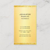 Moderne Trendy Elegant Gold Glitter Sjabloon Visitekaartje (Voorkant)