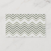 Moderne, trendy, elegant grijs en witte chevron visitekaartje (Achterkant)