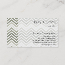 Moderne, trendy, elegant grijs en witte chevron visitekaartje