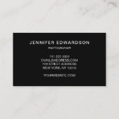 Moderne trendy elegant minimalistisch professionee visitekaartje (Achterkant)