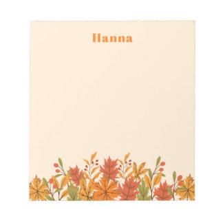 Moderne Trendy Elegante Herfst Bladeren Notitieblok