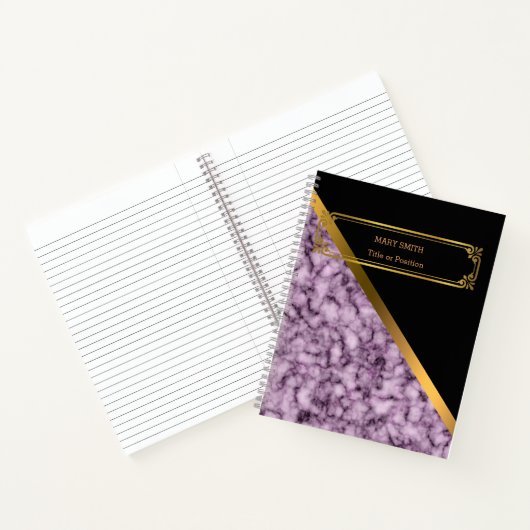 Moderne Trendy Elegante Marmer Goud Notitieboek (Binnen)