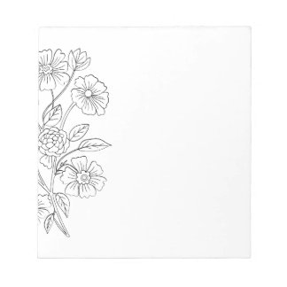 Moderne Trendy Elegante Zwart & Wit Stijlvolle Blo Notitieblok