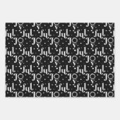 Moderne Trendy FA LA Joyful Zwart-wit Inpakpapier Vel (Voorkant 2)