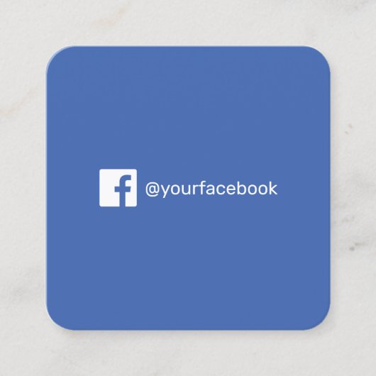 Moderne trendy Facebook sociale media eenvoudige l Contactkaartje (Voorkant)