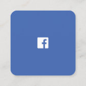 Moderne trendy Facebook sociale media eenvoudige l Contactkaartje (Achterkant)