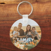 Moderne trendy familie is voor altijd een foto sleutelhanger (Voorkant)