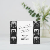  moderne trendy filmrol trouwfoto briefkaart (Staand voorkant)
