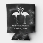 Moderne trendy flamingo's gepersonaliseerd  blikjeskoeler (Achterkant)