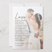 Moderne trendy foto Christelijke bijbelvers bruilo Kaart (Achterkant)