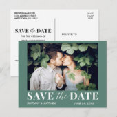 Moderne Trendy foto Eucalyptus Green slaat de datu Briefkaart (Voorkant / Achterkant)