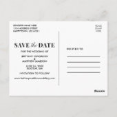 Moderne trendy foto Forest Green Bewaar de datum Briefkaart (Achterkant)