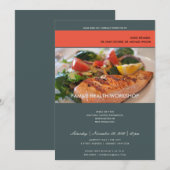 MODERNE TRENDY FOTO GRIJZE WORKSHOP EVENEMENT UITN KAART (Voorkant / Achterkant)