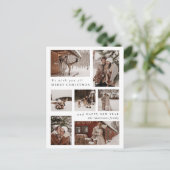 Moderne trendy fotocollage Kerstmis Feestdagenkaart (Staand voorkant)