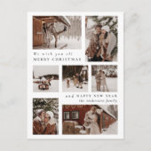Moderne trendy fotocollage Kerstmis Feestdagenkaart (Voorkant)