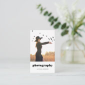 Moderne Trendy Fotografie Mode Typografie Visitekaartje (Staand voorkant)