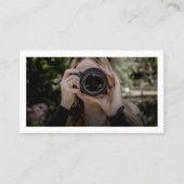 Moderne Trendy fotografiefoto Visitekaartje (Voorkant)