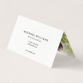 Moderne trendy gedurfde fotograaf visitekaartje (Achterkant)