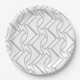 Moderne trendy geometrische patroon papieren bordje