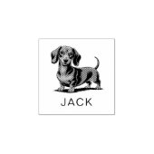 Moderne trendy gepersonaliseerde Dachshund  Rubberstempel (Afrduk)