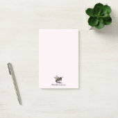 Moderne trendy gepersonaliseerde honingbij roze post-it® notes (Kantoor)