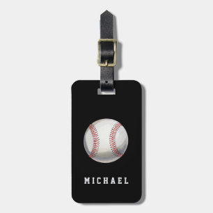 Moderne trendy gepersonaliseerde honkbal bagagelabel