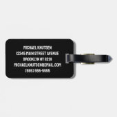 Moderne Trendy Gepersonaliseerde honkbal met vuur Bagagelabel (Achterkant horizontaal)