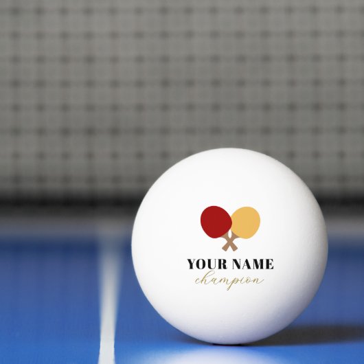 Moderne trendy gepersonaliseerde naam Ping Pong Ba Pingpongbal (Net)