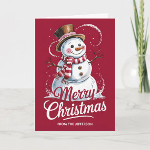 Moderne Trendy Gepersonaliseerde Prettig Kerstman  Feestdagen Kaart