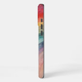 Moderne trendy gepersonaliseerde regenboog iPhone hoesje (Linkerkant)