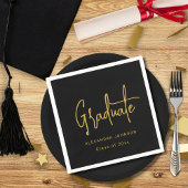 Moderne Trendy Gold Script Graduation Party Custom Servet