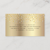 Moderne trendy gouden kapsalon make-up artiest lux visitekaartje (Achterkant)