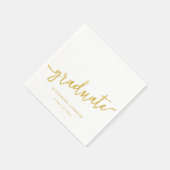 Moderne Trendy Gouden Script Afstudeerfeest Servet (Hoek)