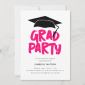 Moderne Trendy GRAD-feest Afstudeerfeest  Kaart (Voorkant)