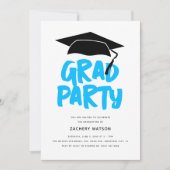 Moderne Trendy GRAD-feest Afstudeerfeest Kaart (Voorkant)