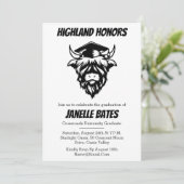 Moderne trendy grappige afstudeeruitnodigingen kaart (Staand voorkant)