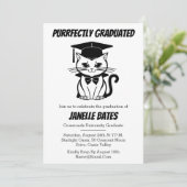 Moderne trendy grappige afstudeeruitnodigingen kaart (Staand voorkant)