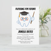 Moderne trendy grappige afstudeeruitnodigingen kaart (Staand voorkant)