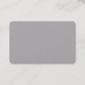 Moderne trendy grijze vlakte professionele minimal visitekaartje (Achterkant)